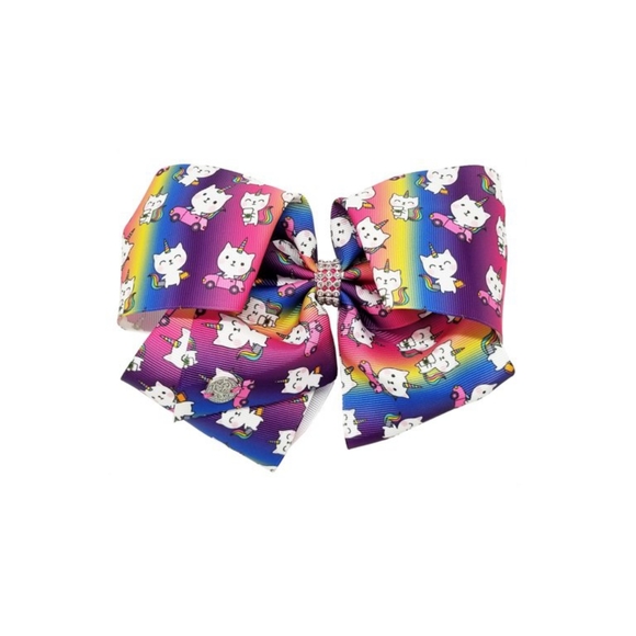 NEW JoJo Siwa Large Cheer Hair Bow Rainbow UniKitty JJ3725 - Picture 2 of 4